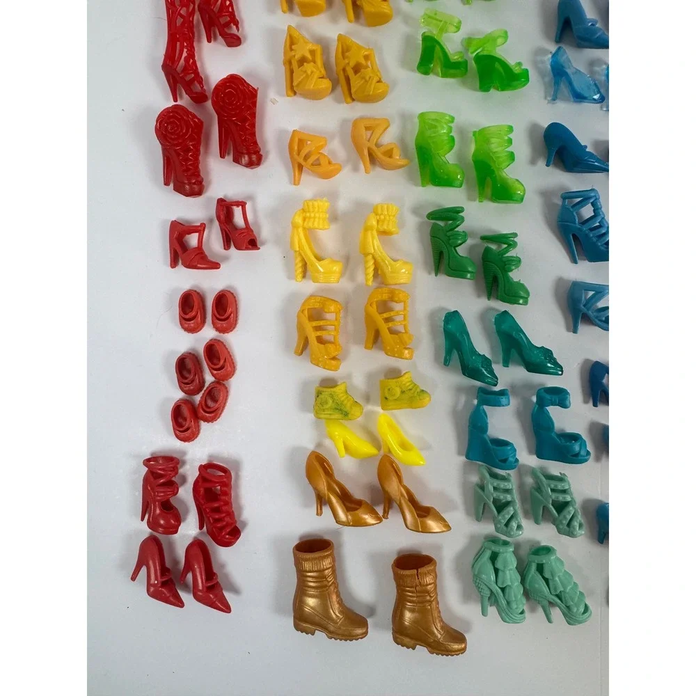 Huge Lot of Barbie Shoes Variety Heels Boots Sandals Sneakers Accessories